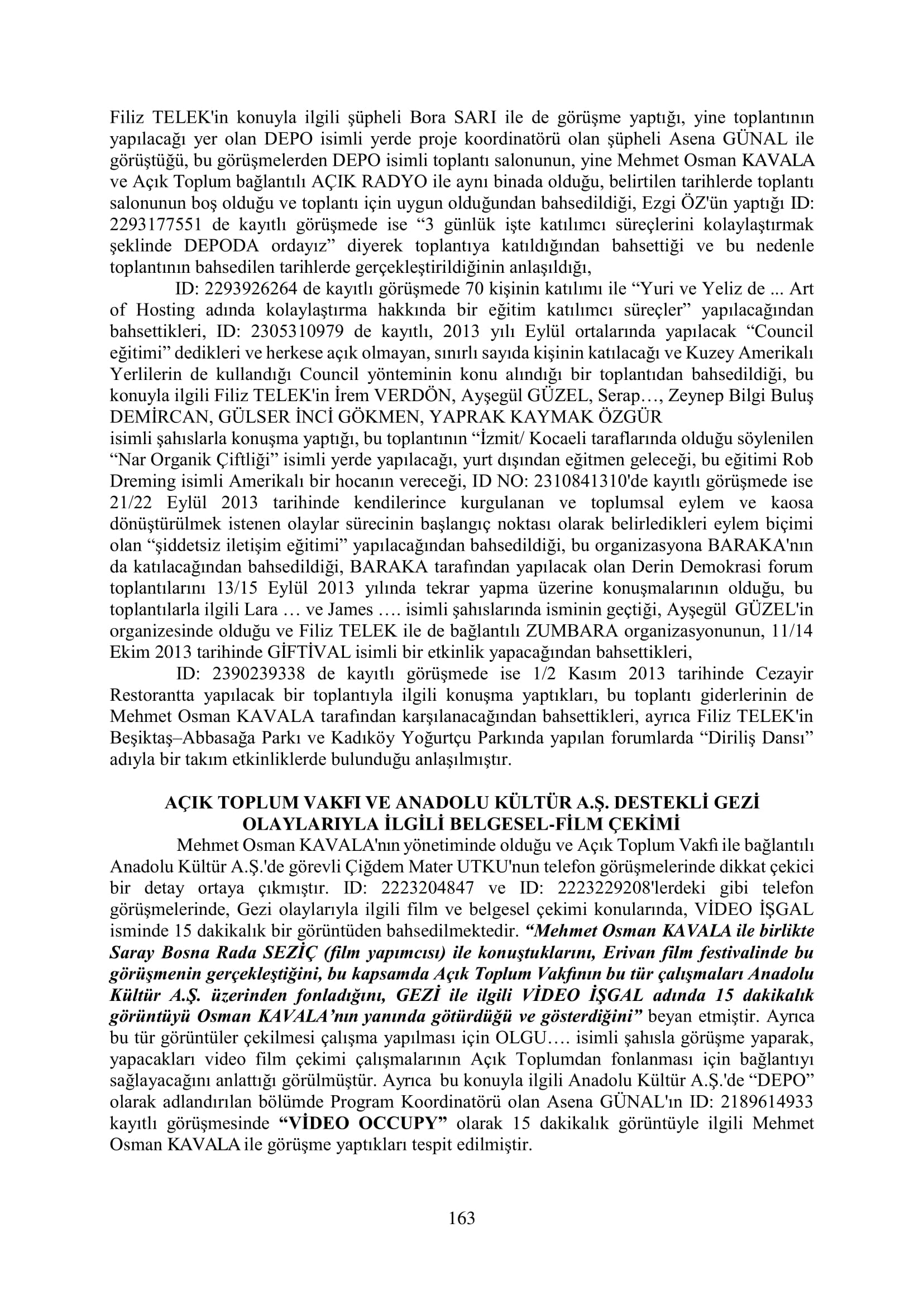 İşte 16 ay sonra hazırlanan Gezi Parkı-Kavala iddianamesinin tam metni