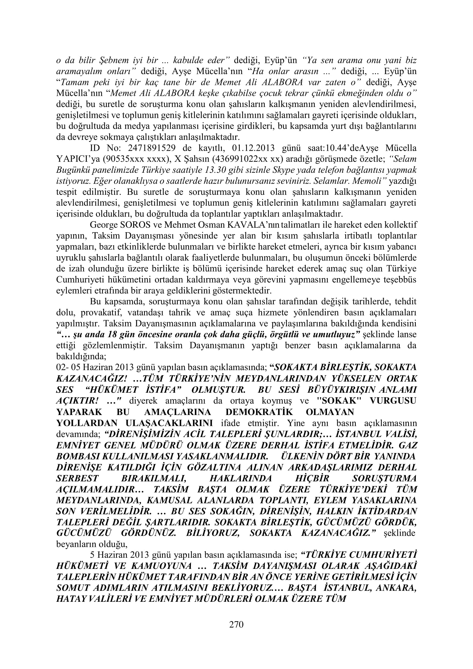 İşte 16 ay sonra hazırlanan Gezi Parkı-Kavala iddianamesinin tam metni