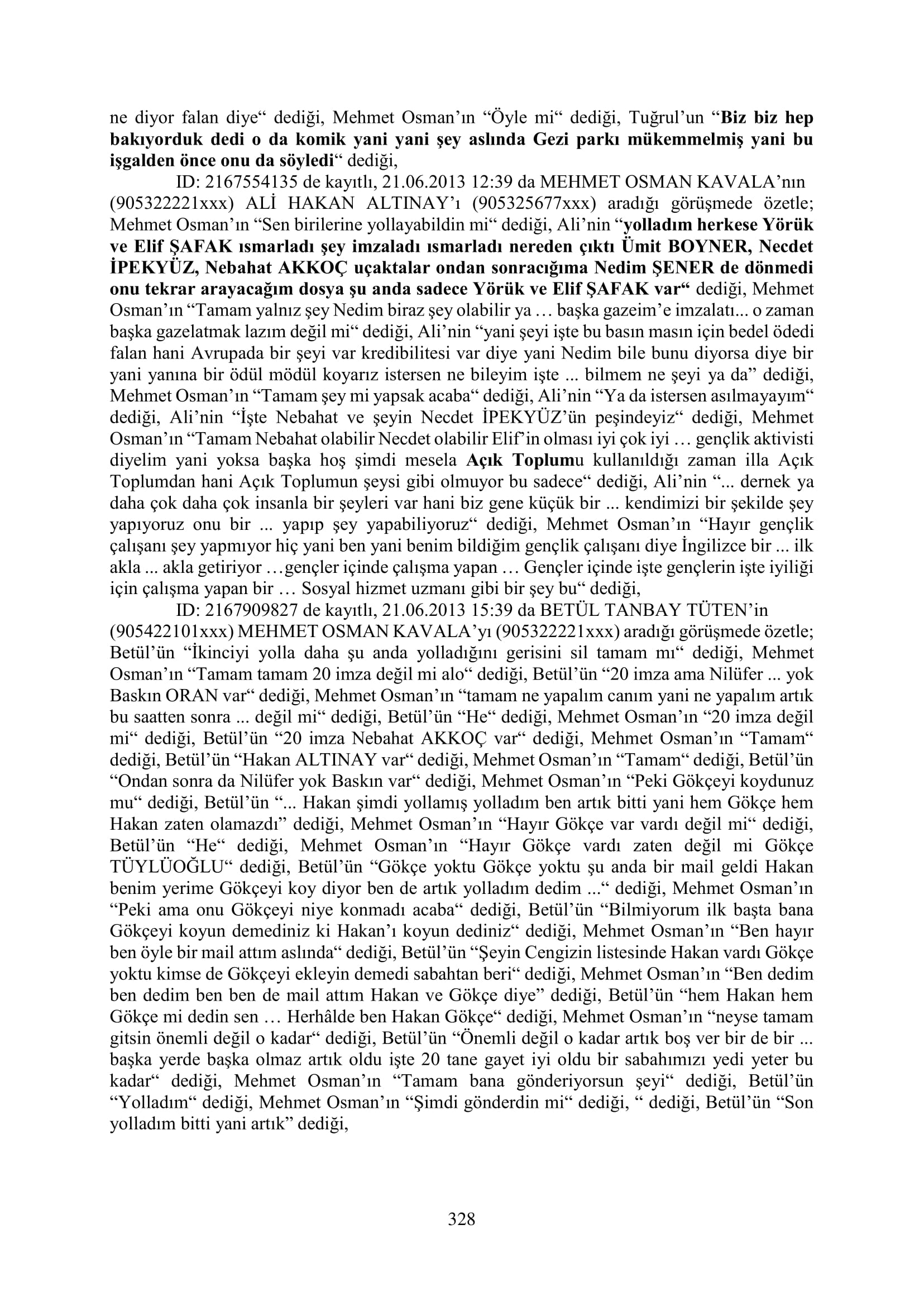 İşte 16 ay sonra hazırlanan Gezi Parkı-Kavala iddianamesinin tam metni