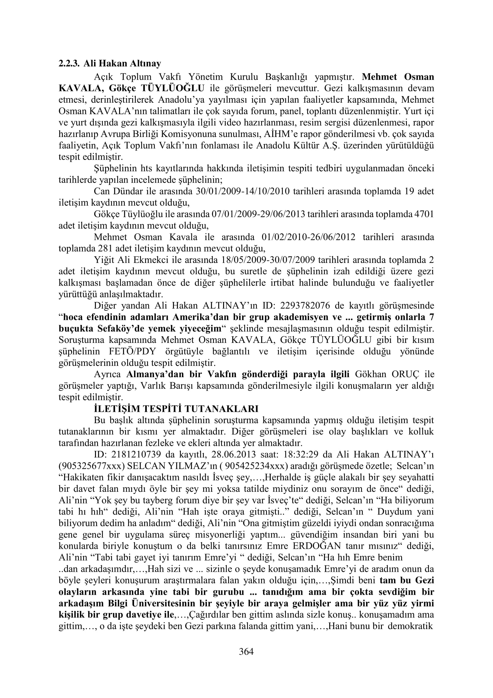 İşte 16 ay sonra hazırlanan Gezi Parkı-Kavala iddianamesinin tam metni