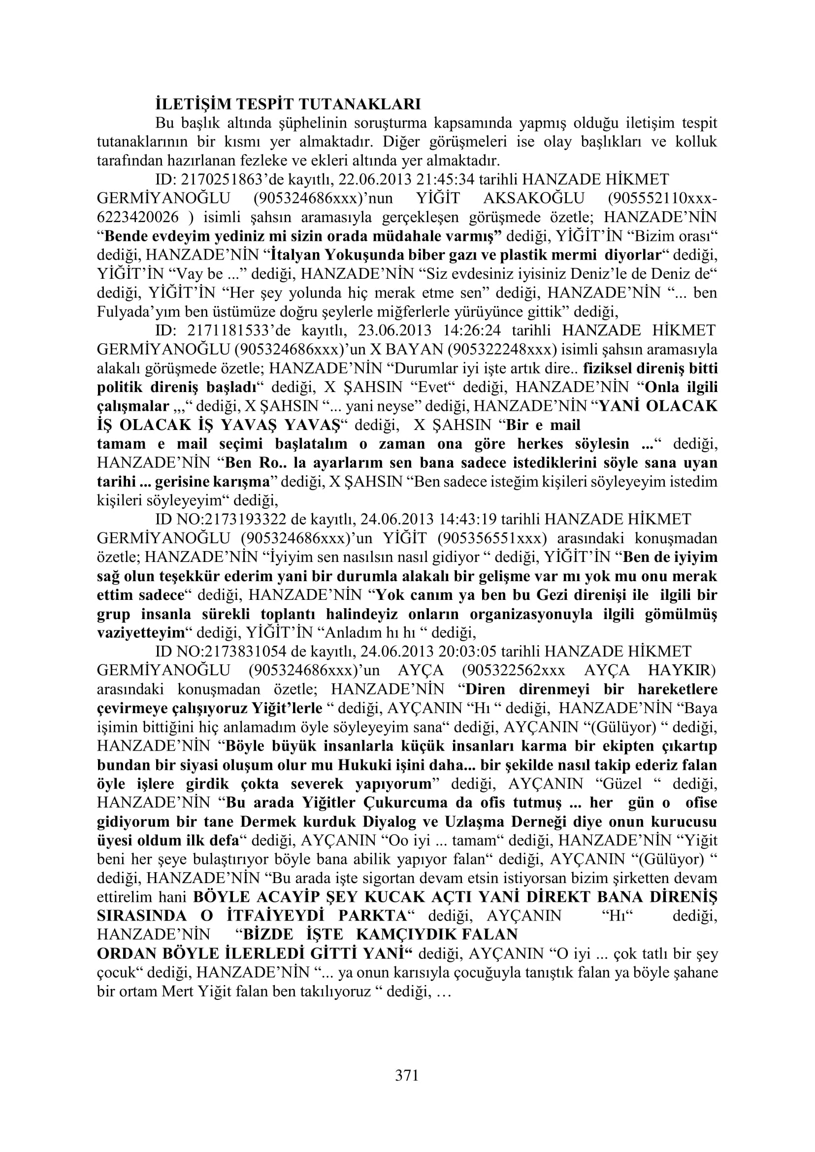 İşte 16 ay sonra hazırlanan Gezi Parkı-Kavala iddianamesinin tam metni