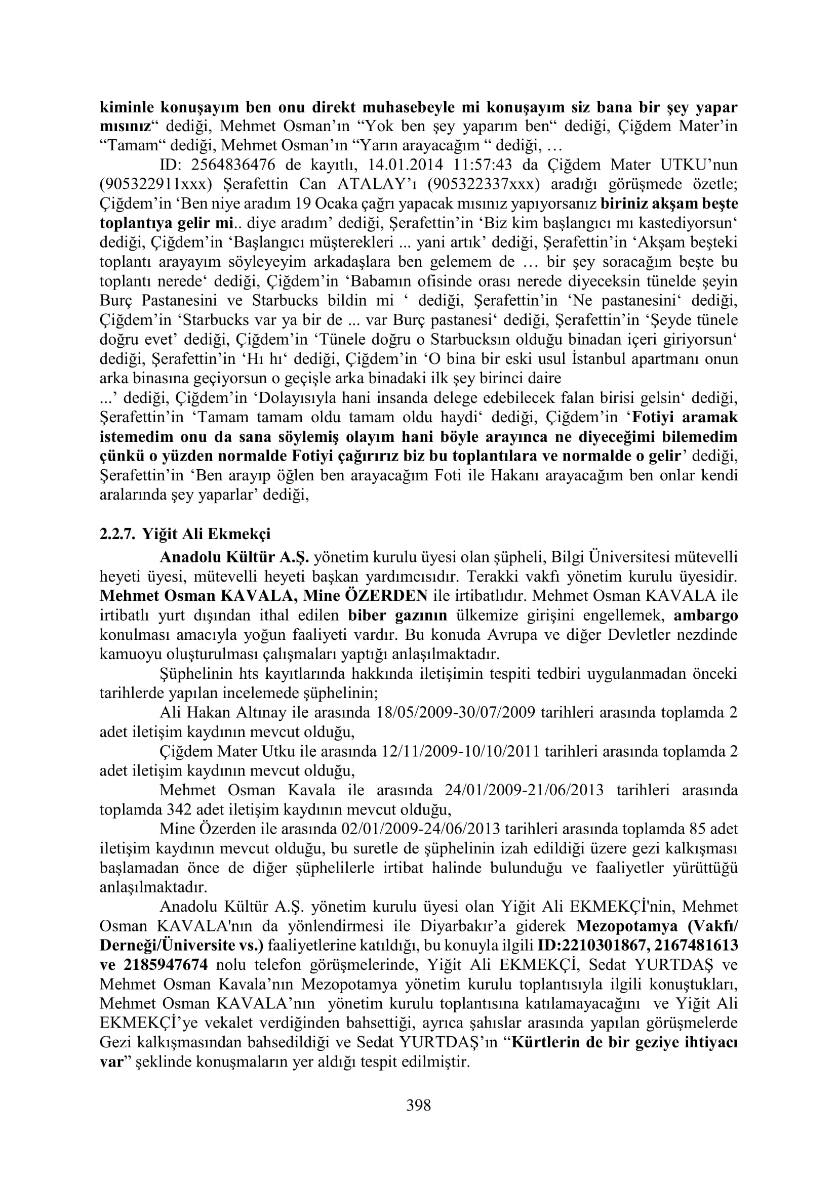 İşte 16 ay sonra hazırlanan Gezi Parkı-Kavala iddianamesinin tam metni