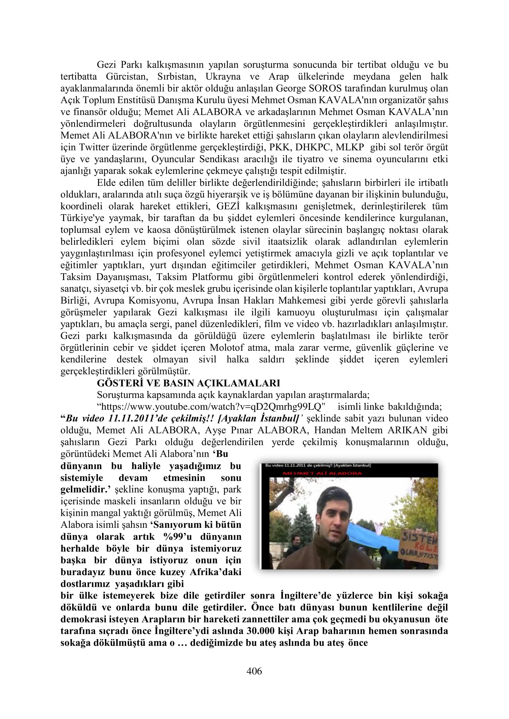 İşte 16 ay sonra hazırlanan Gezi Parkı-Kavala iddianamesinin tam metni