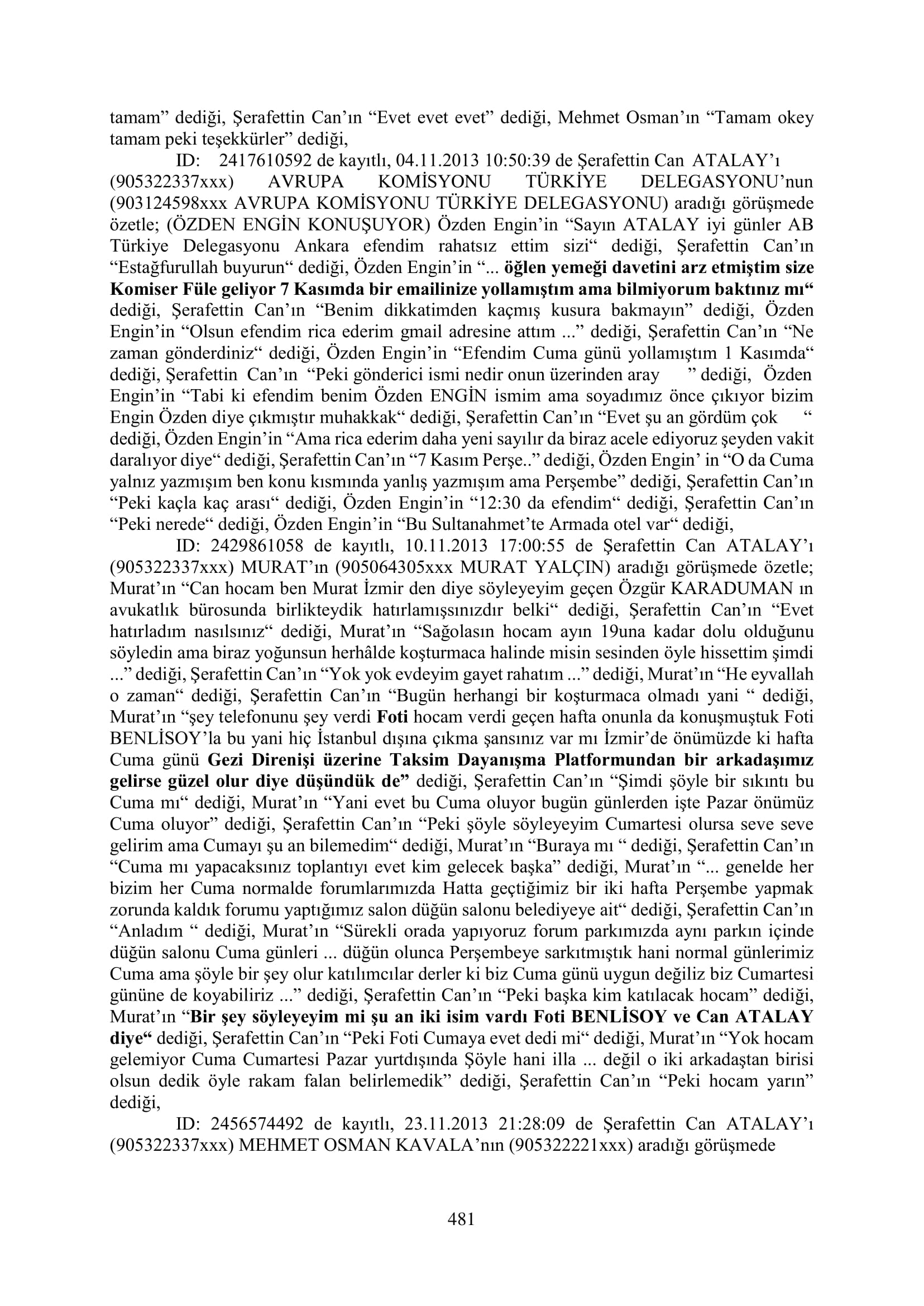 İşte 16 ay sonra hazırlanan Gezi Parkı-Kavala iddianamesinin tam metni