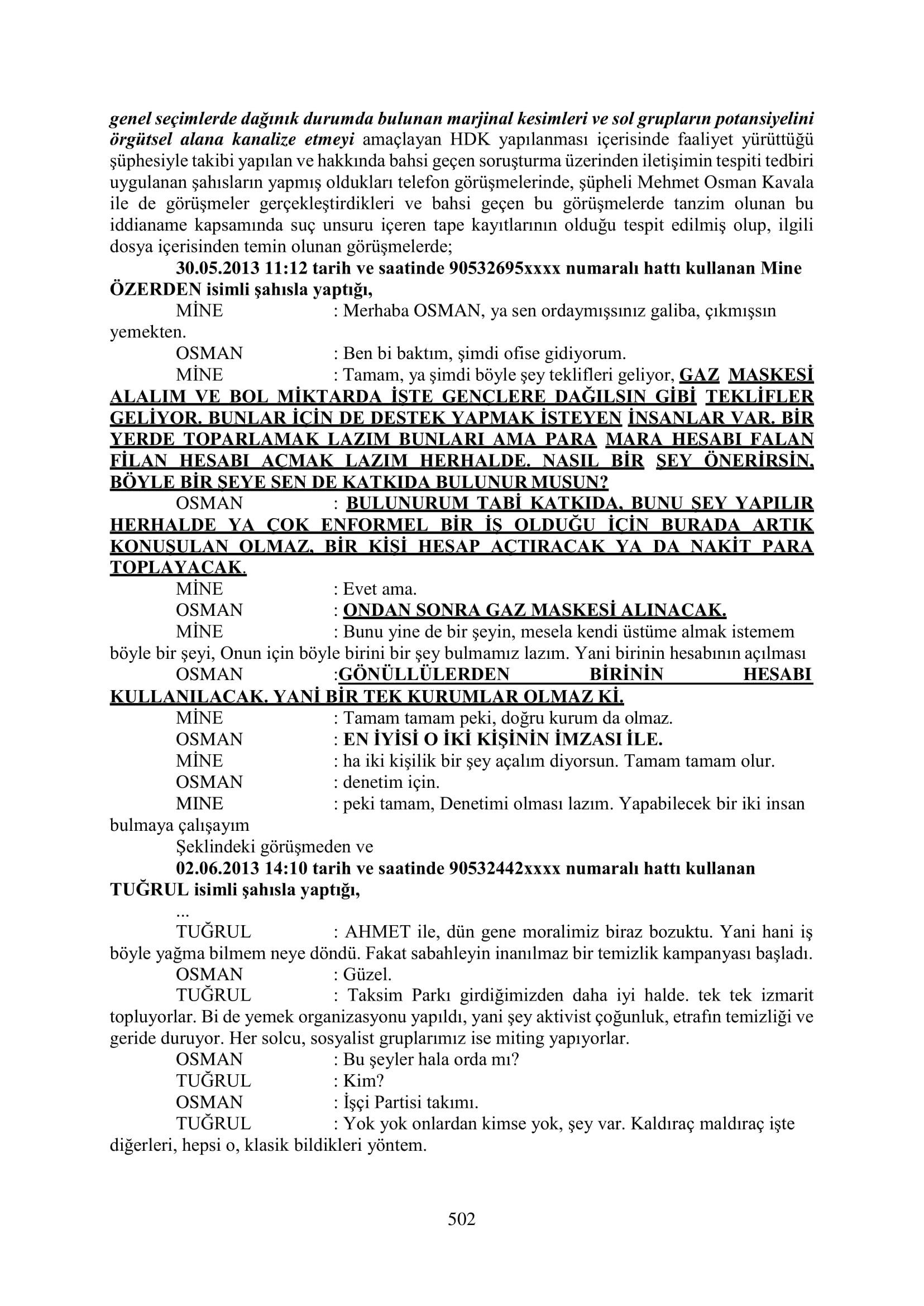 İşte 16 ay sonra hazırlanan Gezi Parkı-Kavala iddianamesinin tam metni
