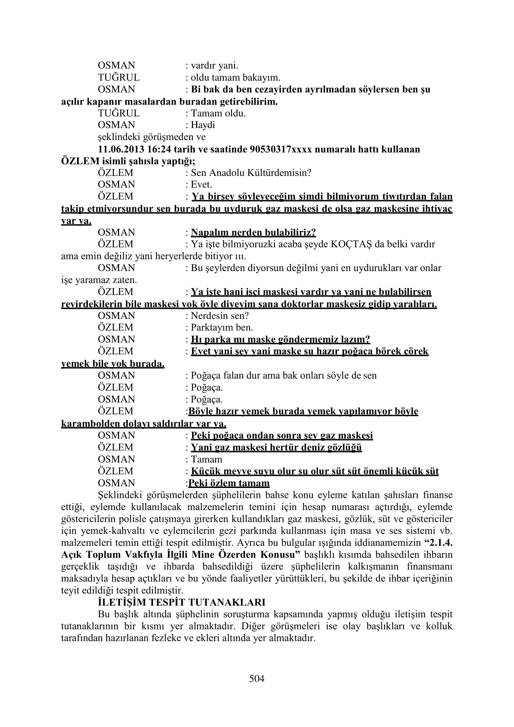 İşte 16 ay sonra hazırlanan Gezi Parkı-Kavala iddianamesinin tam metni