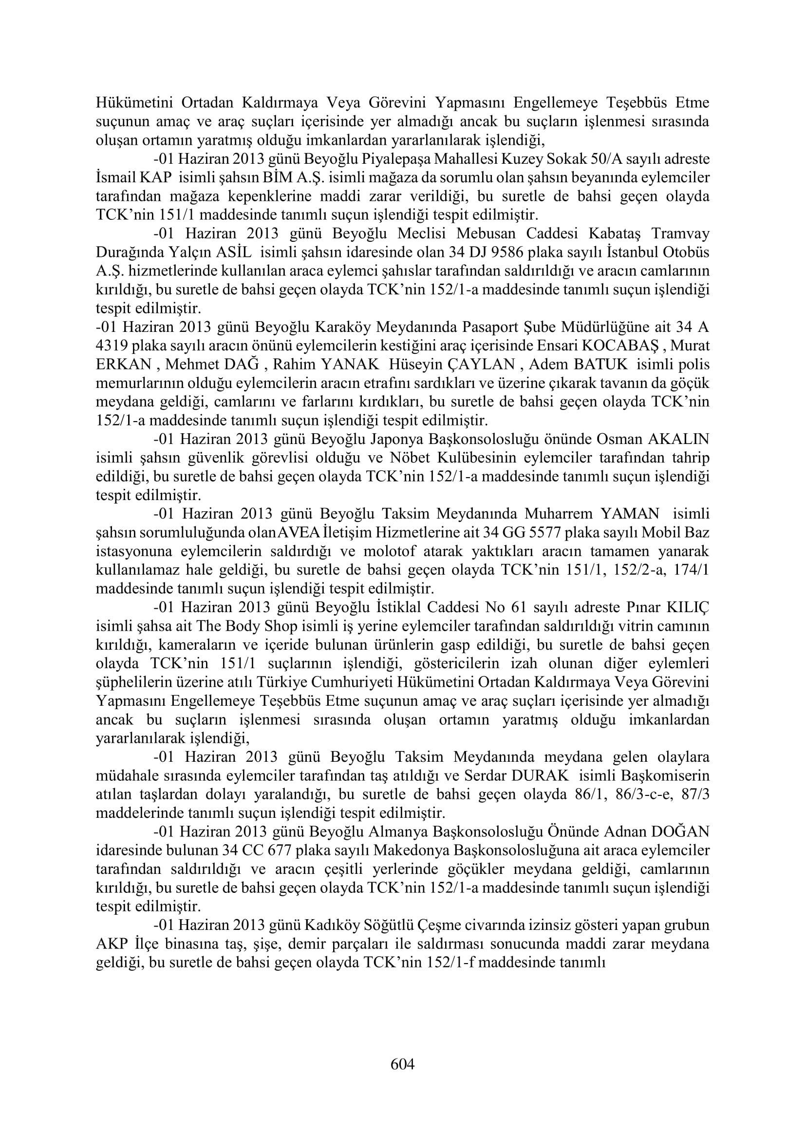 İşte 16 ay sonra hazırlanan Gezi Parkı-Kavala iddianamesinin tam metni