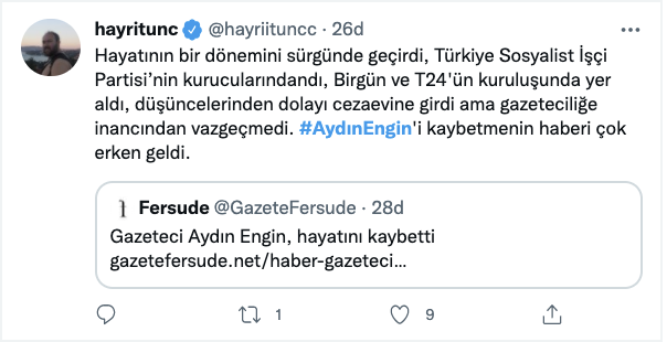 Aydın Engin’in ardından: Mücadeleciliği ve hep dik duruşuyla hatırlayacağız...