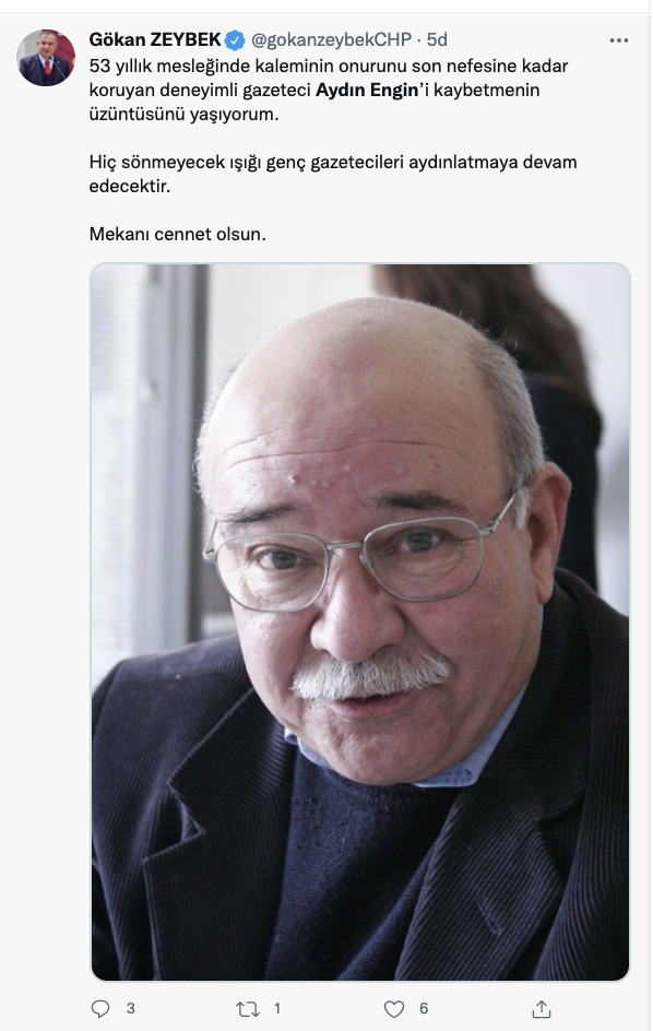 Aydın Engin’in ardından: Mücadeleciliği ve hep dik duruşuyla hatırlayacağız...
