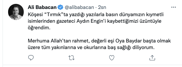 Aydın Engin’in ardından: Mücadeleciliği ve hep dik duruşuyla hatırlayacağız...