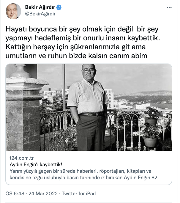 Aydın Engin’in ardından: Mücadeleciliği ve hep dik duruşuyla hatırlayacağız...