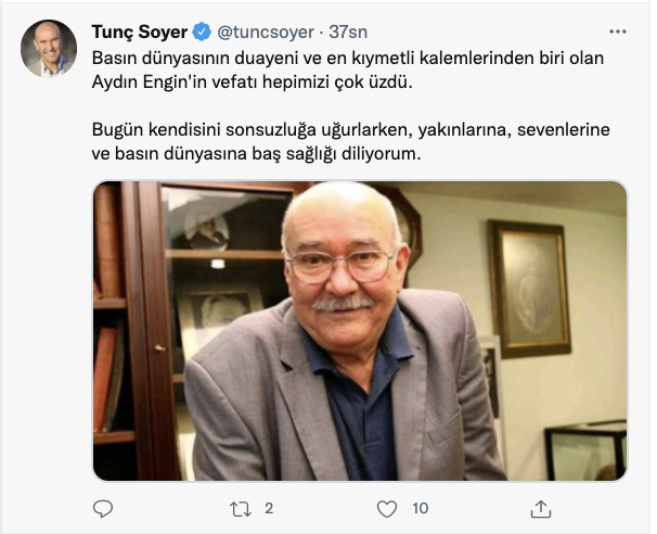 Aydın Engin’in ardından: Mücadeleciliği ve hep dik duruşuyla hatırlayacağız...