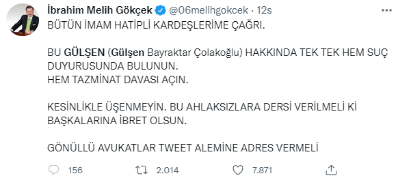 Gülşen'e imam hatip tepkisi: Nefret suçu ve insanlık ayıbı