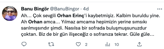 Orhan Erinç’in ardından: “Duruşunu, iyiliğini ve nezaketini unutmayacağız”