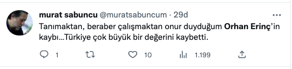 Orhan Erinç’in ardından: “Duruşunu, iyiliğini ve nezaketini unutmayacağız”