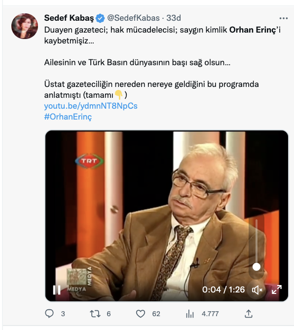 Orhan Erinç’in ardından: “Duruşunu, iyiliğini ve nezaketini unutmayacağız”