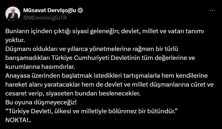 Meclis Başkanı Numan Kurtulmuş'un Anayasa çağrısına çok sayıda tepki geldi