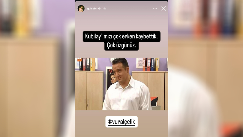 Avrupa Yakası'nın senaristi ve oyuncularından Gülse Birsel "Kubilay'ımızı çok erken kaybettik. Çok üzgünüz" notuyla paylaşım yaptı.