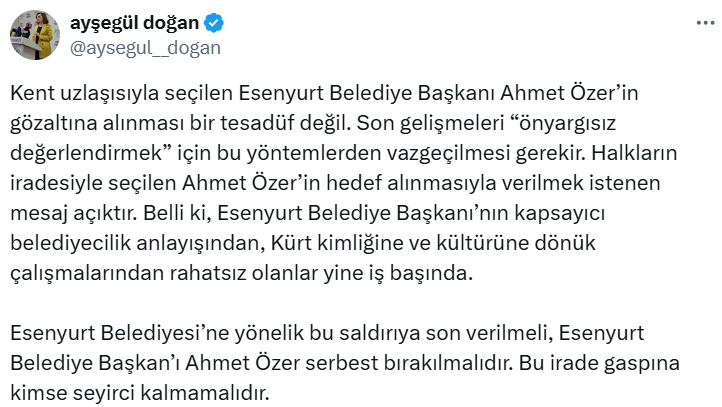 DEM Parti Sözcüsü Ayşegül Doğan