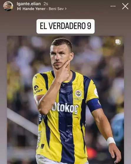 L-Gante bir başka paylaşımında ise Fenerbahçe’nin Boşnak golcüsü Edin Dzeko’nun fotoğrafını paylaştı.