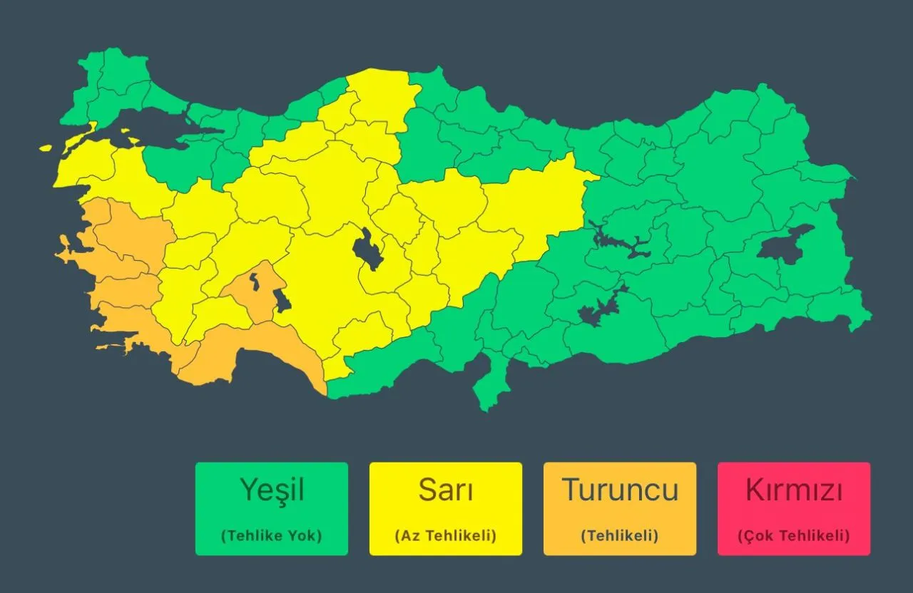 Meteoroloji'den 30 il için sarı ve turuncu kodlu uyarı: Kuvvetli sağanak ve fırtına uyarısı geliyor!