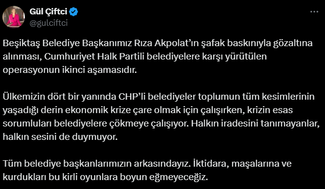 CHP Genel Başkan Yardımcısı Gül Çiftci