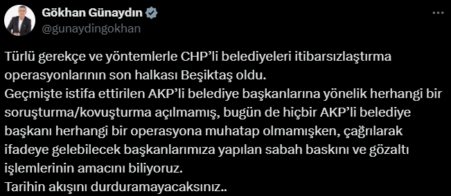 CHP Grup Başkanvekili Gökhan Günaydın