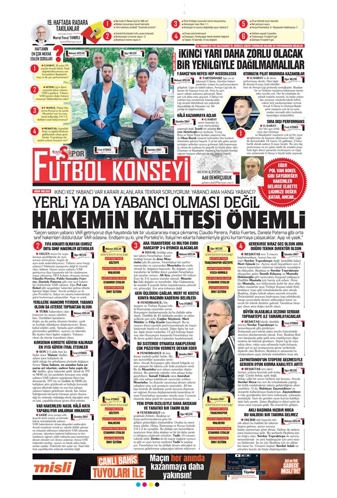 Günün spor manşetleri