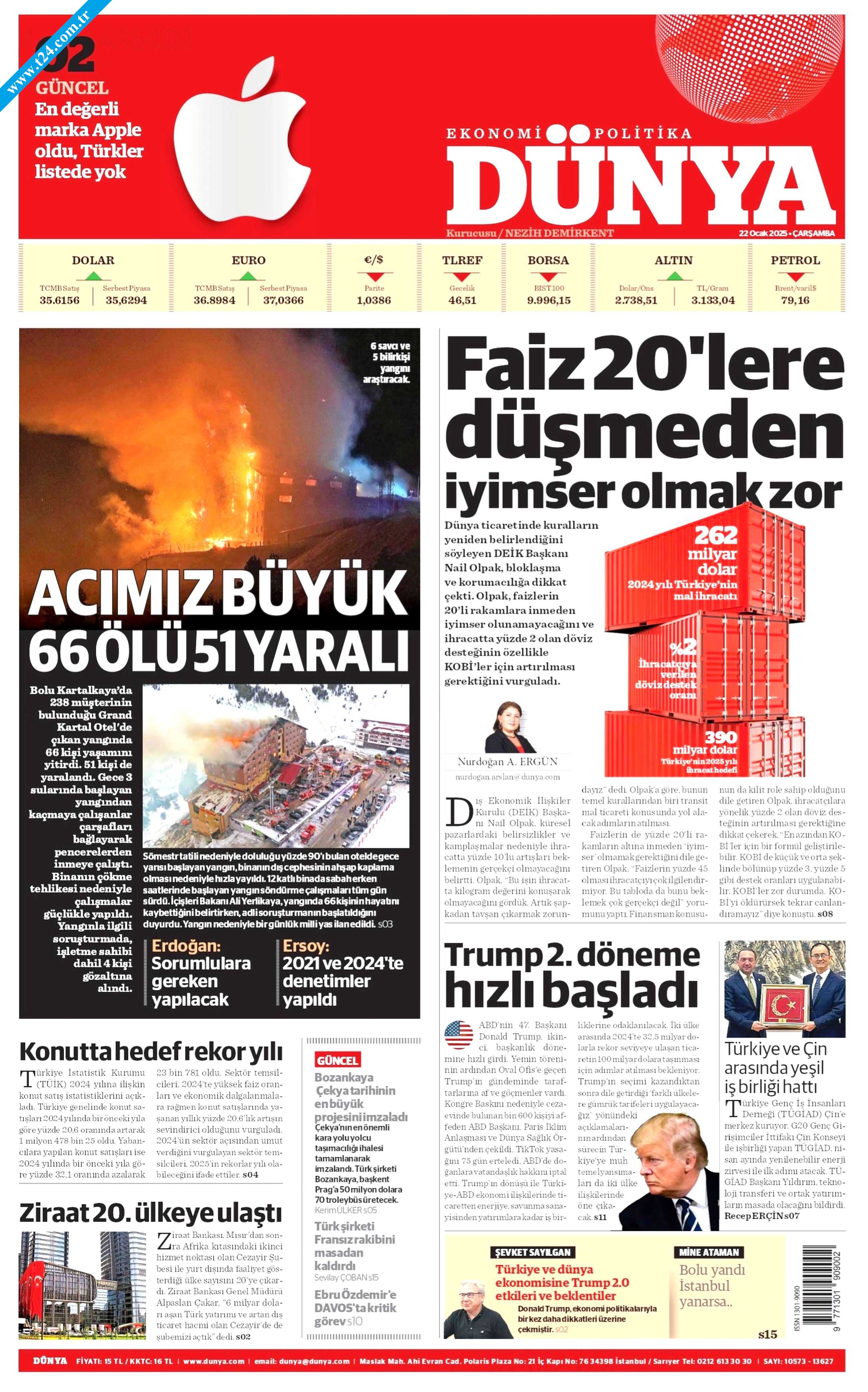 Bolu'daki yangın faciası gazetelere böyle yansıdı: Kartalkaya katliamı