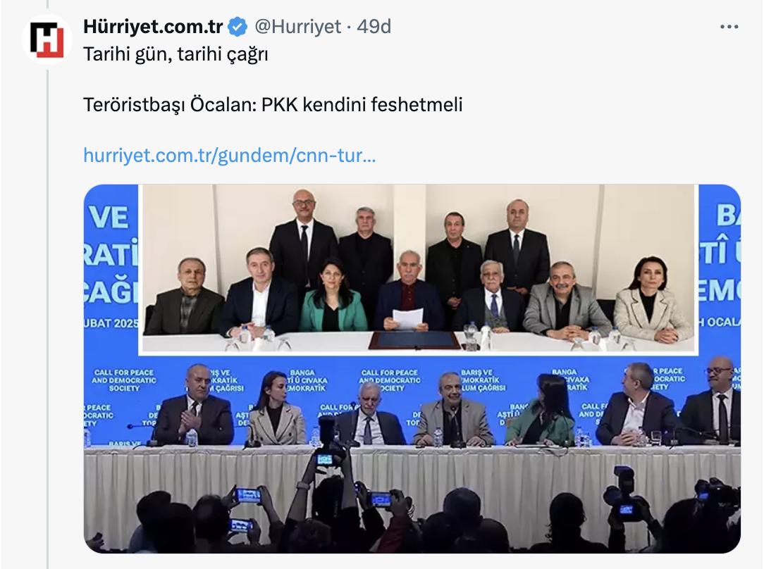 Hürriyet | İmralı: PKK kendini feshetmeli