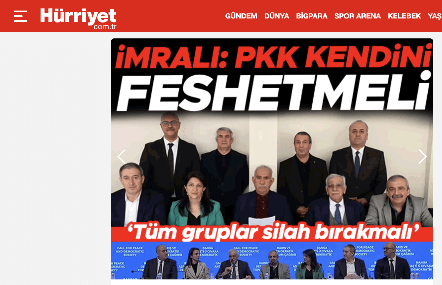 Milliyet | İmralı'dan tarihî çağrı: PKK kendini feshetsin