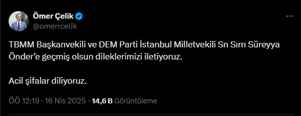 Sırrı Süreyya Önder, hastaneye kaldırıldı, siyasilerden ve gazetecilerden geçmiş olsun dilekleri