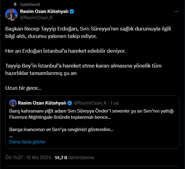 Sırrı Süreyya Önder, hastaneye kaldırıldı, siyasilerden ve gazetecilerden geçmiş olsun dilekleri